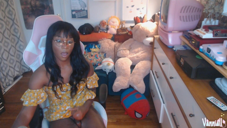 Vanniall: Ebony Trans Girl Next Door Vanniall Lifts Her Sundress to...