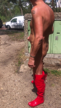 Showing Naked in Parking Lot