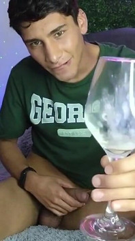 Big Cumshot in Cup