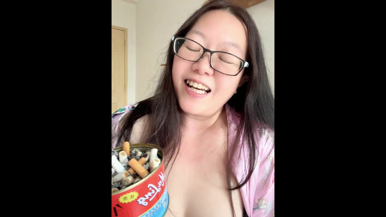 Smoking Asian: Darkside asiatico che fuma: sporco filtro sigaretta sfain sfain &amp; estrazione +...