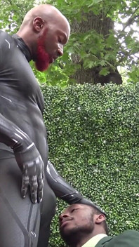 Big Black Cock Fucks and Breeds Bottom Outside