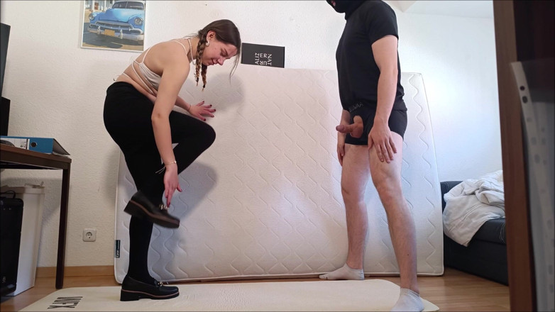 GermanBallsBusted: Hard Ballbusting in Leather Shoes 30min
