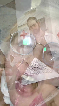 Bukkake Groupsex Orgy with Headscarf Mature