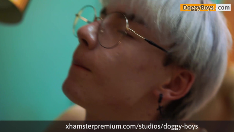 Doggy boys: Beautiful Sexy Nerd Boy Gets Fucked Silly