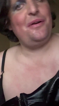Pathetic Cross Dressing Sissy Slut Trisha Trash Fills Her Ass with Butt Plug and Sucks a Huge Dildo Until She Cums