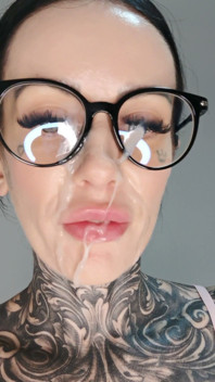 A Huge Cum Facial After Filming Porn