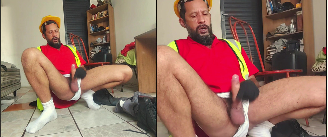 Stink HairyMale: Biała bielizna - Pracownik (podwójna kamera)