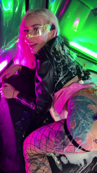 Bukkake & Anal Fisting for a Cyberpunk Slut