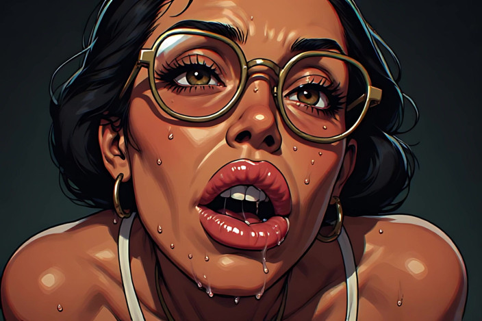 AI Porn: Wanita menghisap batang Ai Seni