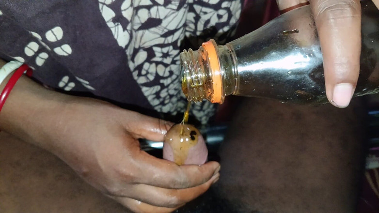 Nenika: Desi Housewife Oiled up and Ball Fucked