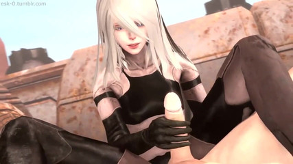 Velvixian 3D: Yorha a2 seksi mastürbasyon