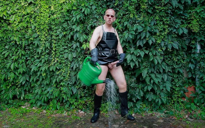 GERMANE_XL: The Horny Rubber Gardener 19 Wet Play and Free Hand Cumshots...