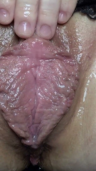 Fat Shaved Pussy MILF in Short Skirt Has Multiple Orgasms