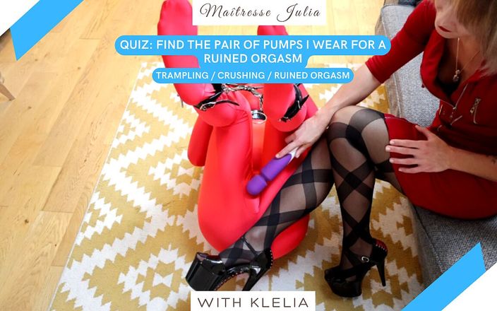 Mistress Julia: クイズ:台無しにされたオーガズムのために私が着用するパンプスを見つける - Maitresse Julia Femdom