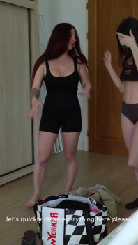 I'm Already Adult and I Want to Fuck Too! Horny Stepdaughter Joins Dirty MILF in Hard Hostel Threesome Fuck!