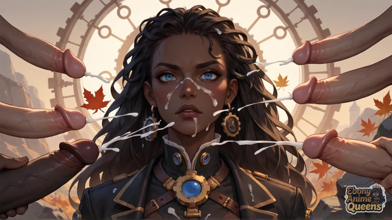 Ebony Anime Queens: Một nữ thần dark-hued nóng bỏng, mát mẻ là khó...
