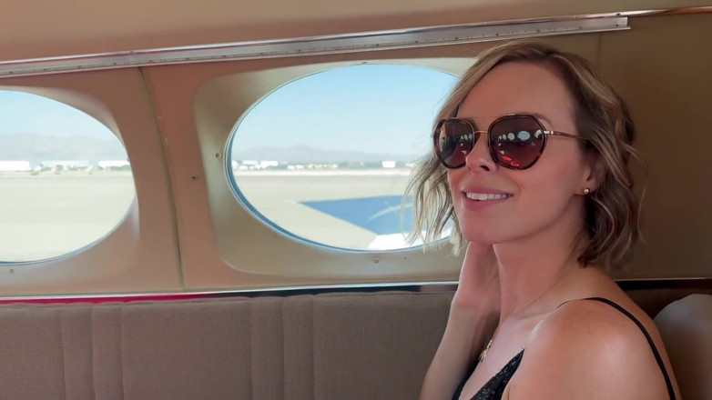 Serenity Cox: Mile Threesome on Private Plane Ending in Double Creampie Plane...