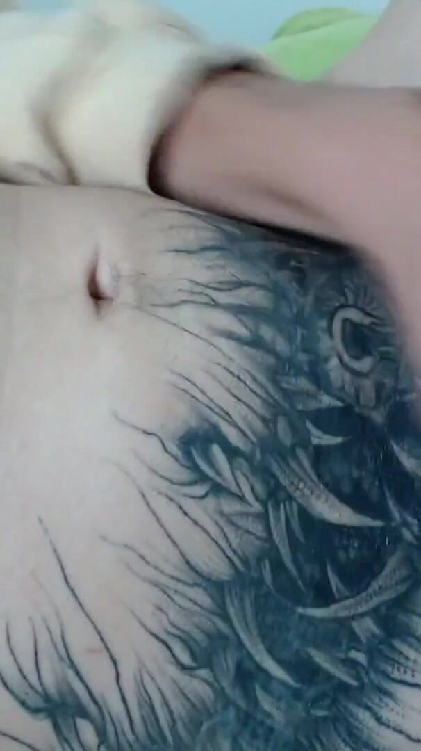 Tattooed Young Man Masturbates Until He Cums (Teba)