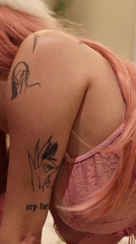 Straight-jacket Babe with Pink Hair