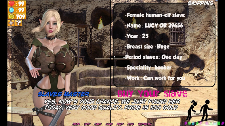 Porny Games: Dungeon slaves v0.57 - La troia lo prende nel culo (2/3)