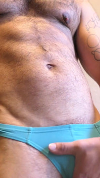 Teasing with My Blue Thong