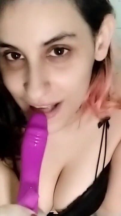 Ms Candy Bunny: Blowjob POV Purple Dildo