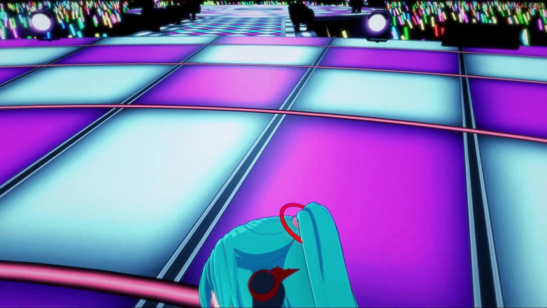 Hentai Smash: Hatsune miku sahnede canlı kendini parmaklıyor, sonra bakış açısı kalabalığın önünde...