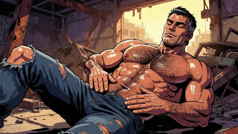 Erotic Man: Harige borstmannen-animatie