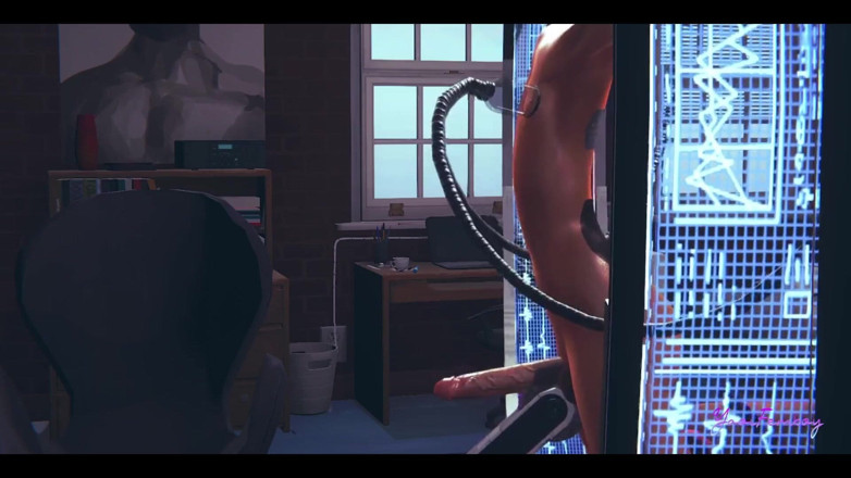Yaoitube: Yaoi Femboy 3D - ash in a sex machine - giapponese asiatico manga...