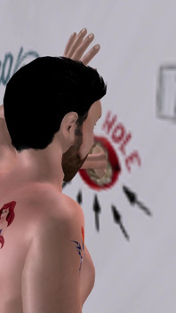Animated 3D Gay Porn - Handsome Man Sucking Dick Through Glory Hole in Men's Toilet