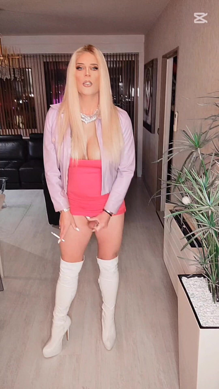 Melissa Glamour: 2 衣装 革 POV 喫煙 愛人