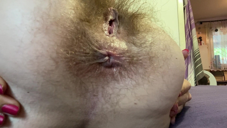 Cuteblonde666: Peluda bunda fetiche vídeo closeup