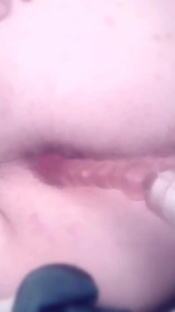 Napalona Sissyboy Ass-to-mouth Anal klapsy i ssie na zabawki Świeże z jego dupka
