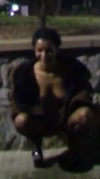 Nina Lisa: Lisa Peeing Outdoor in the Night
