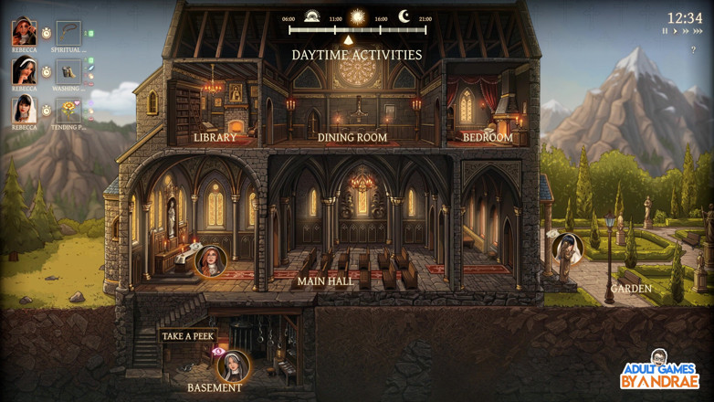 Adult Games by Andrae: Stiefschwestern in sünde, gameplay teil 14 - rebecca hält den schlüssel in...