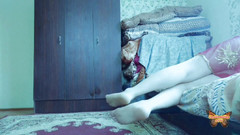 Kitty_Cross: 푹신한 로브에 토끼 귀를 착용한 귀여운 Sissy