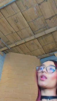 Chia with Color Hair Dances Sexy Before Masturbating on Camera