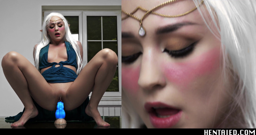 Hentaied: Real life hentai - Elf milks everywhere while fucking a big...