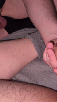 Jerking off @jerkbuddy 's Hot Little Dick Until He Cums