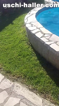 Outdoor in the Pool with Turkish Born Slut Jasmin Babe