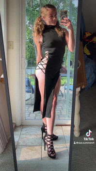 Eva Summers May 2025 Tiktok Sexy Shein Dress