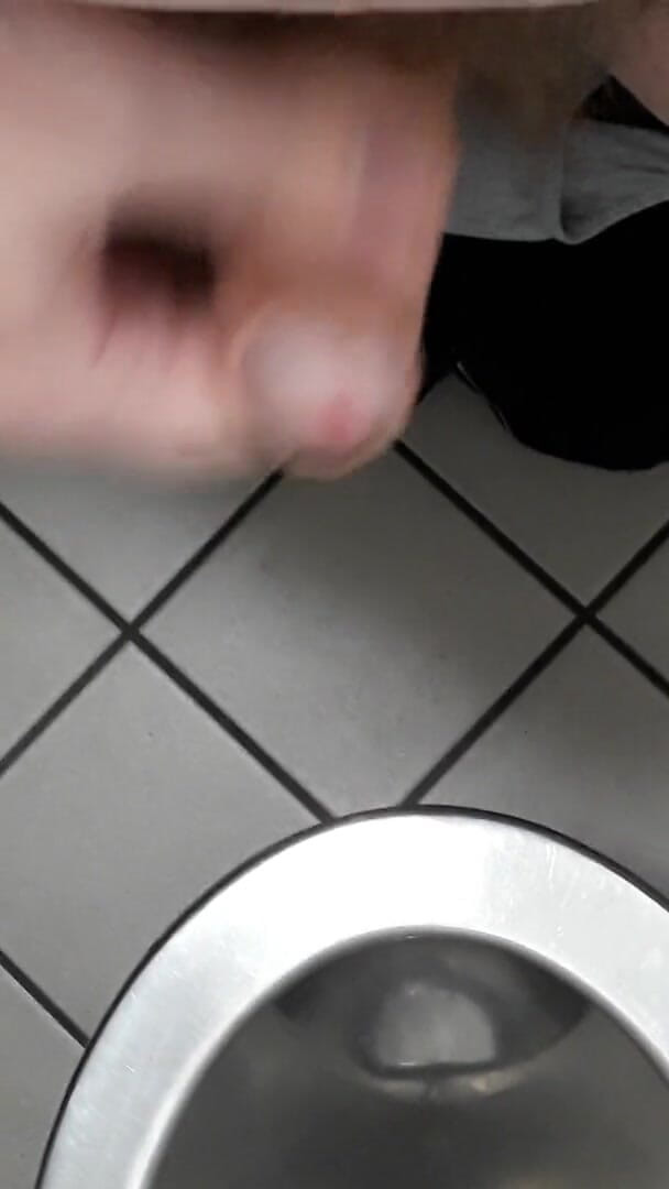 Thebavarianone: Playing with cock in a public toilet