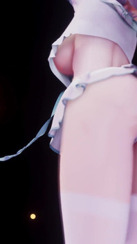 [mmd] Phut Hon College Girl Uniform; Black Stockings; Jiggling Breasts