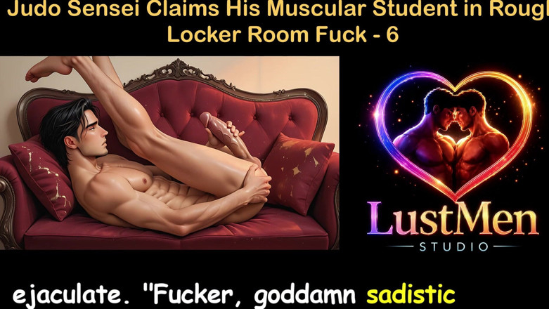 LustMen: Гей аудіо історія сексу - дзюдо сенсей стверджує, що його м'язистий студент у грубому траху в роздягальні - частина 6