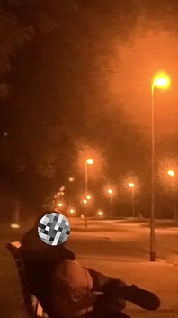 Fucking Myself in a Park with a White Dildo
