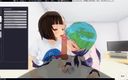 H3DC: 3D Hentai pov Earth-chan en Moon-chan geven je een pijpbeurt