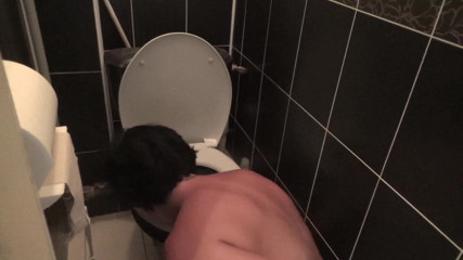 Sexy Milf: Kate teasing you stripping and lick the toilet
