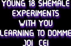 AUDIO ONLY - Young 18 shemale experiments with you learning to domme JOI CEI thumbnail