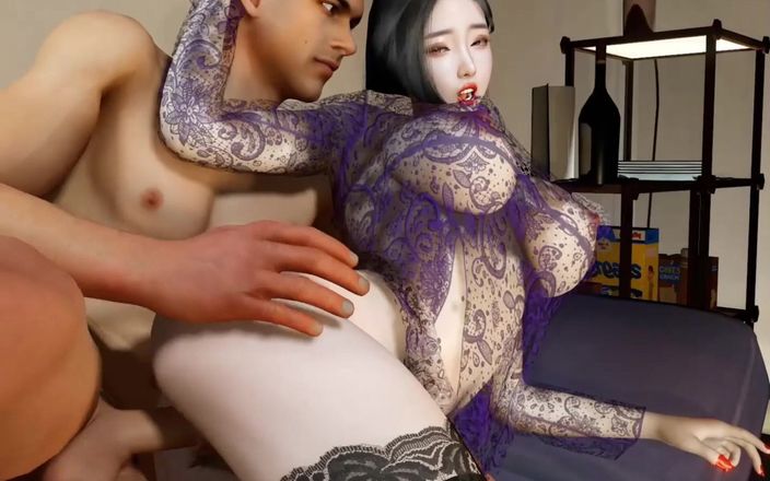 Soi Hentai: Жена моего друга соблазняет меня - 3D анимация v582