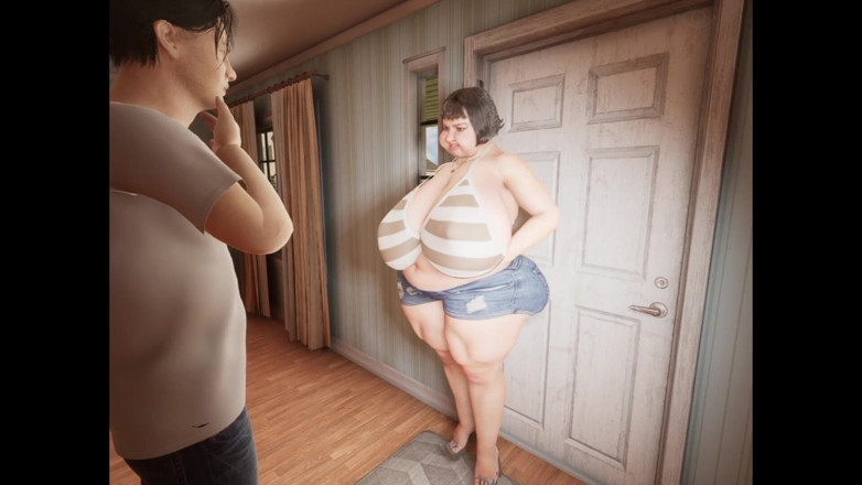 Denis animation: Fucking a Super BBW,fat Gigantic Tits Plumper Ass Ex